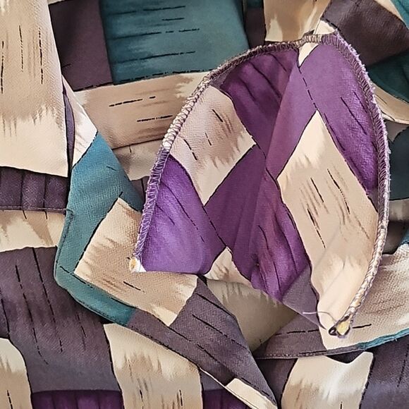 Alfred Dunner Button Down Top Vintage Patterned Collar Business Casual Size 14P - Picture 8 of 11